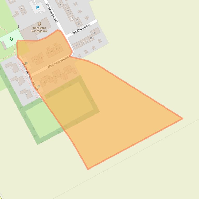 Kaart van postcodegebied 4317BD.