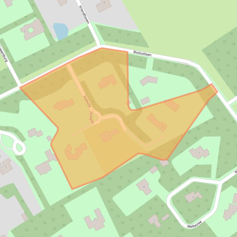 Kaart van postcodegebied 4317MB.