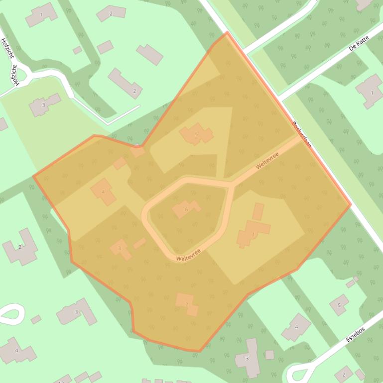 Kaart van postcodegebied 4317MD.