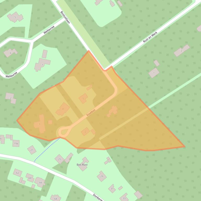 Kaart van postcodegebied 4317ME.