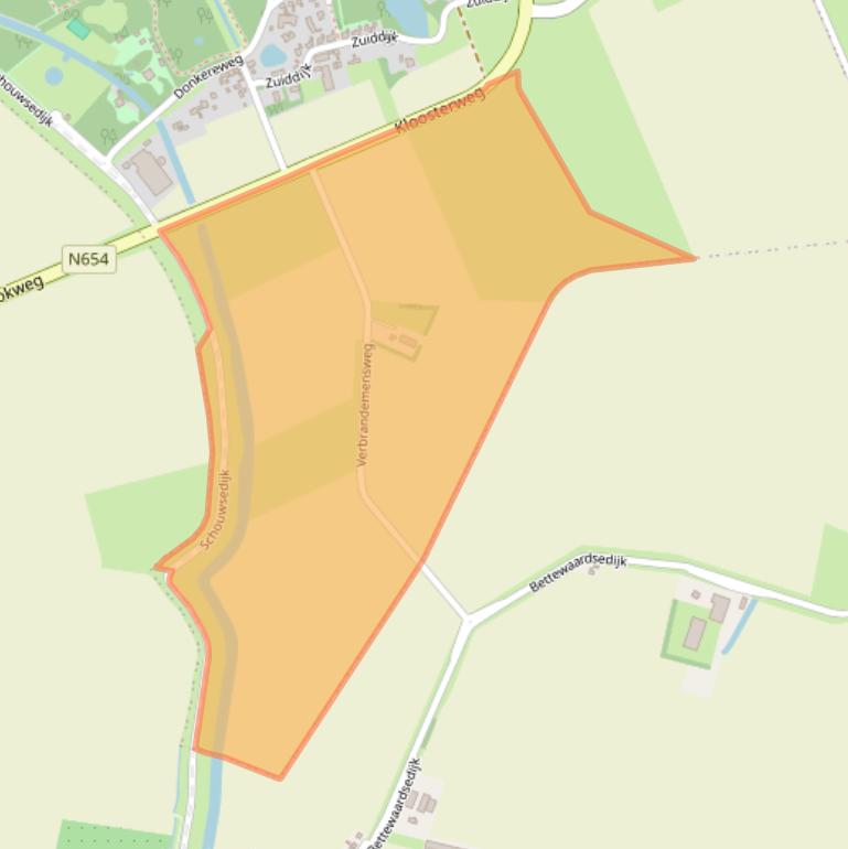 Kaart van postcodegebied 4317NA.