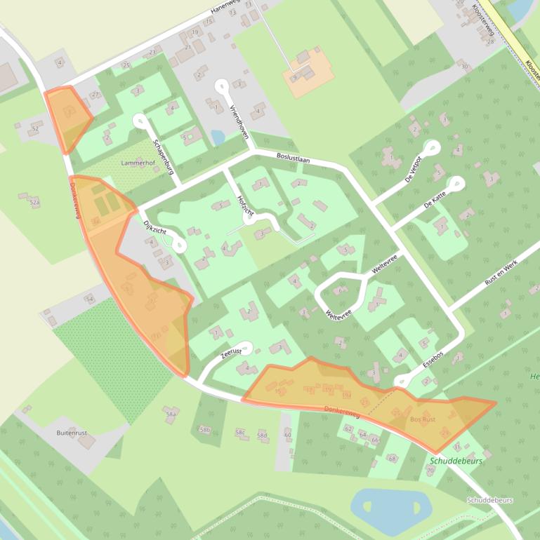 Kaart van postcodegebied 4317NK.