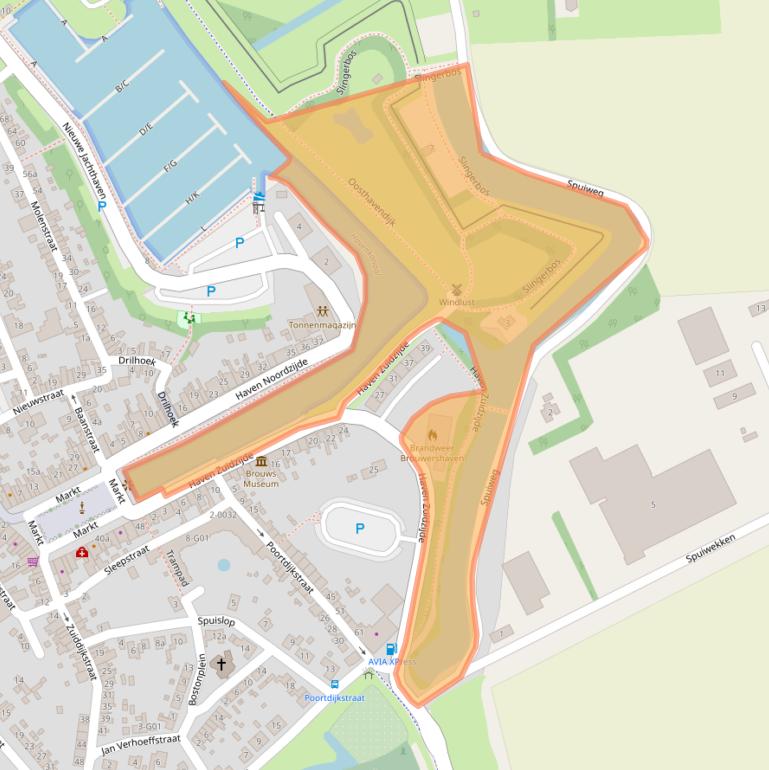 Kaart van postcodegebied 4318AK.