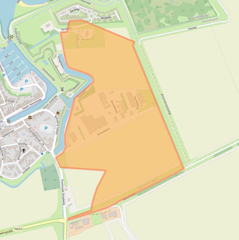 Kaart van postcodegebied 4318AP.