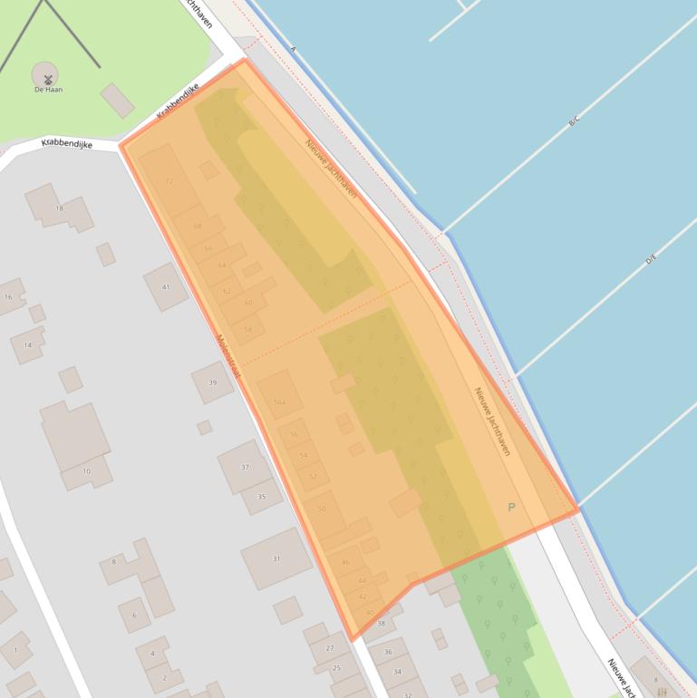 Kaart van postcodegebied 4318BV.