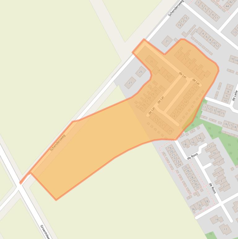 Kaart van postcodegebied 4318ED.