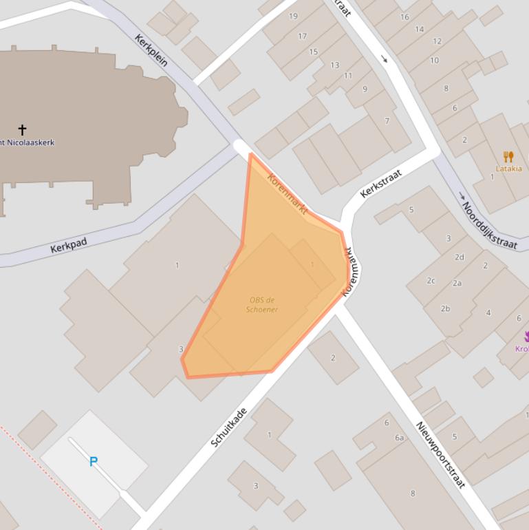 Kaart van postcodegebied 4318EE.