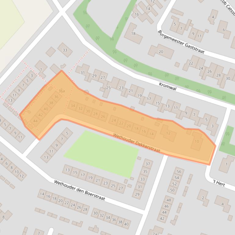 Kaart van postcodegebied 4318EL.