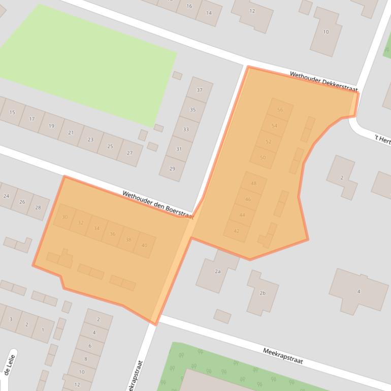 Kaart van postcodegebied 4318EP.