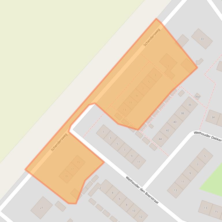 Kaart van postcodegebied 4318ER.