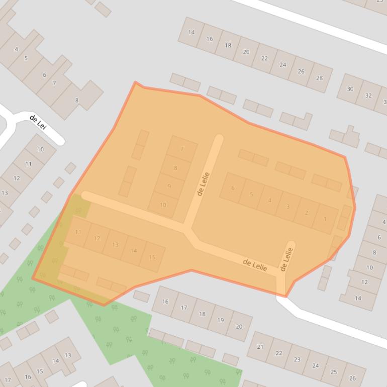 Kaart van postcodegebied 4318ET.