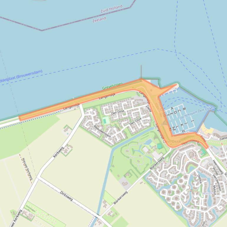 Kaart van postcodegebied 4318NA.