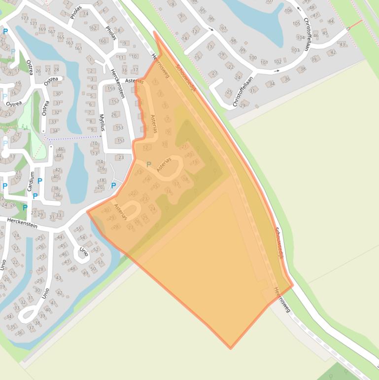 Kaart van postcodegebied 4318NG.