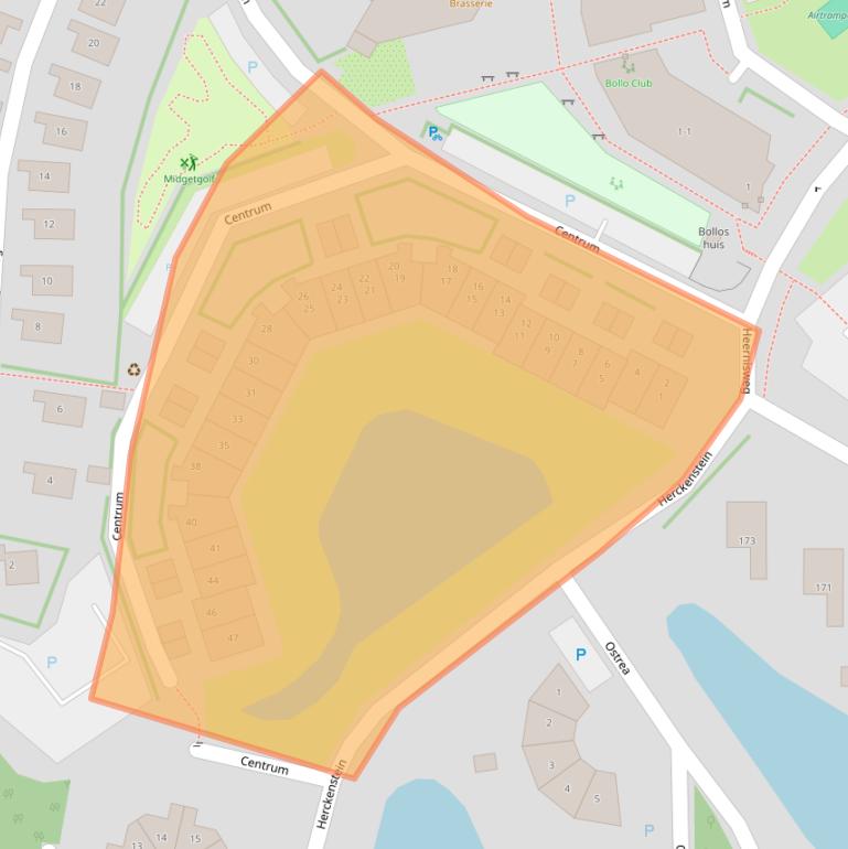 Kaart van postcodegebied 4318NJ.