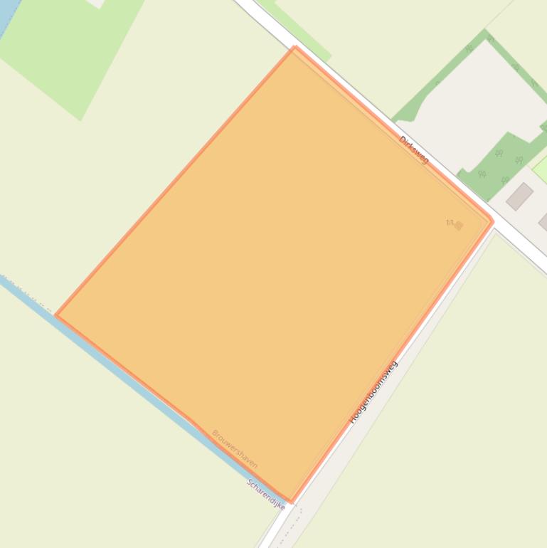 Kaart van postcodegebied 4318SZ.