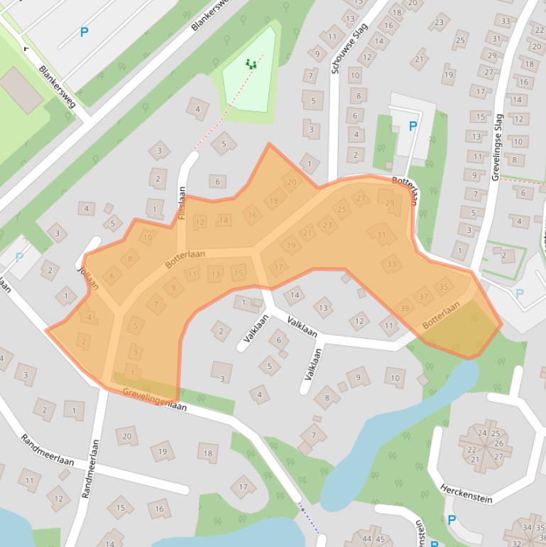 Kaart van postcodegebied 4318TD.