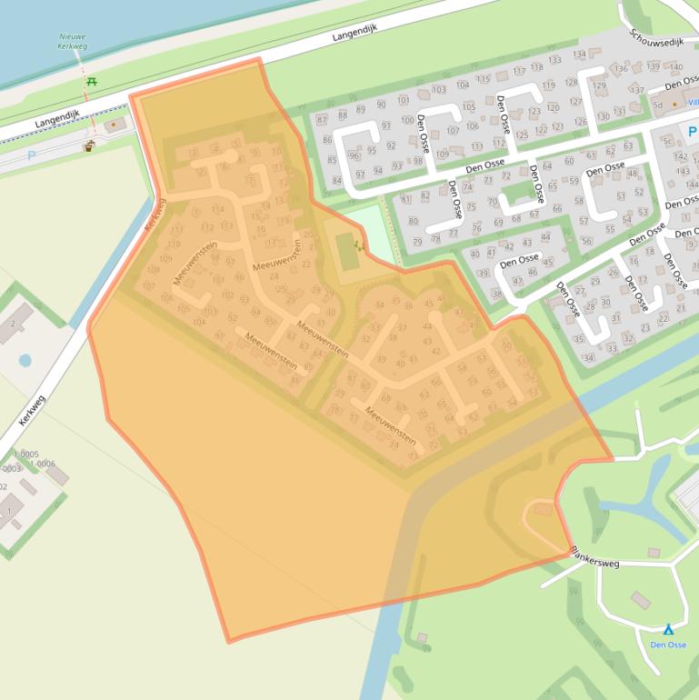 Kaart van postcodegebied 4318TR.