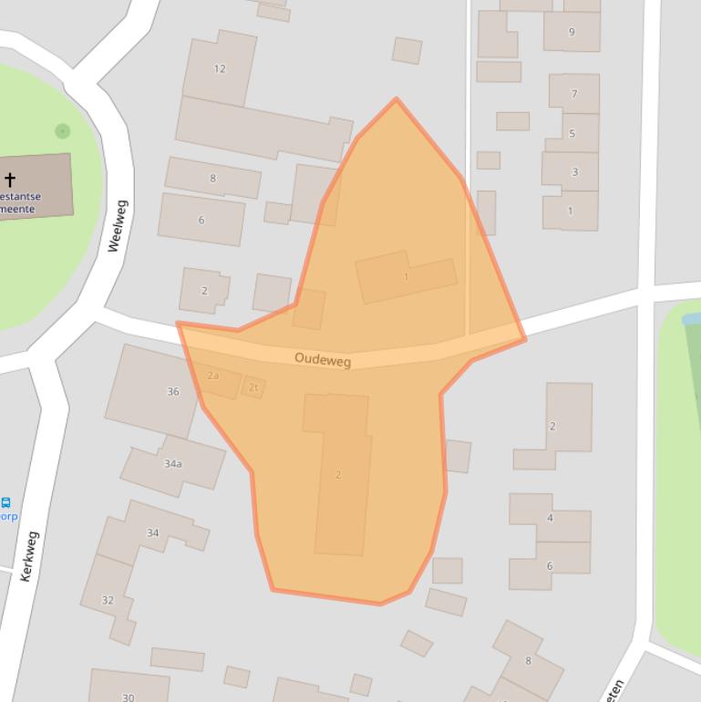 Kaart van postcodegebied 4321AD.