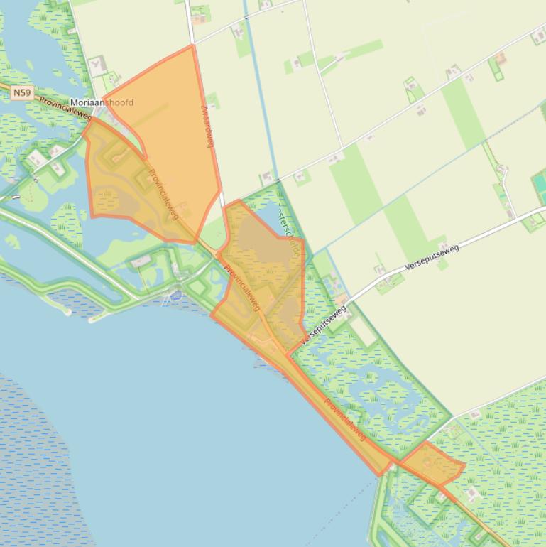 Kaart van postcodegebied 4321SM.