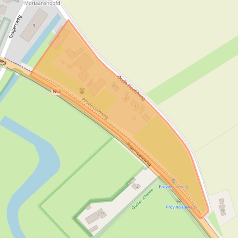 Kaart van postcodegebied 4321SP.