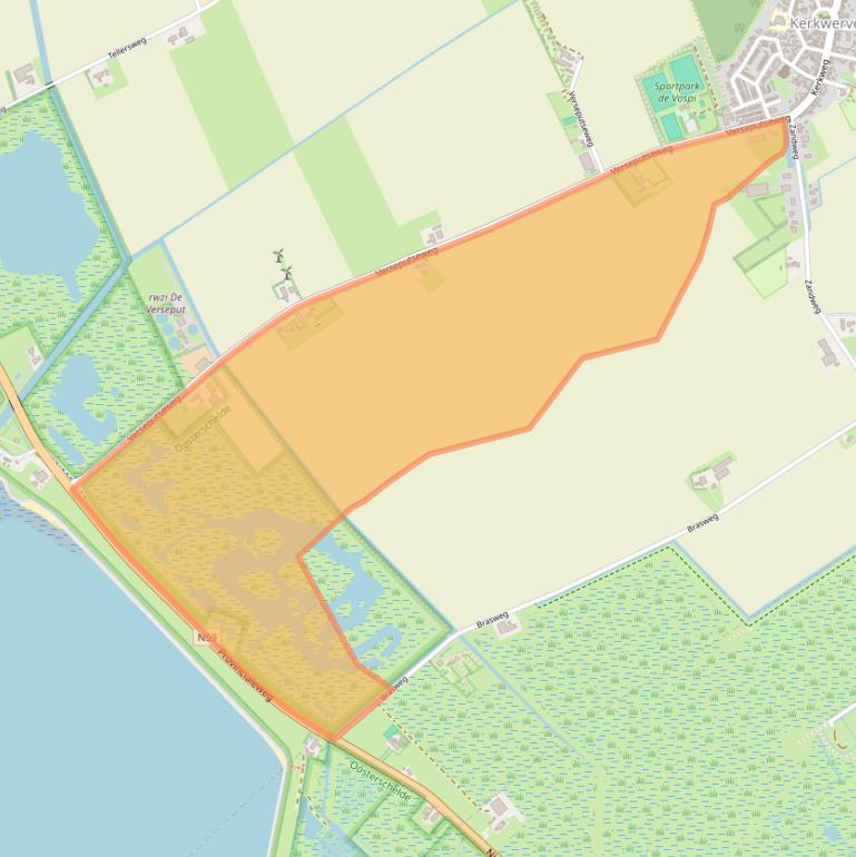 Kaart van postcodegebied 4321TC.