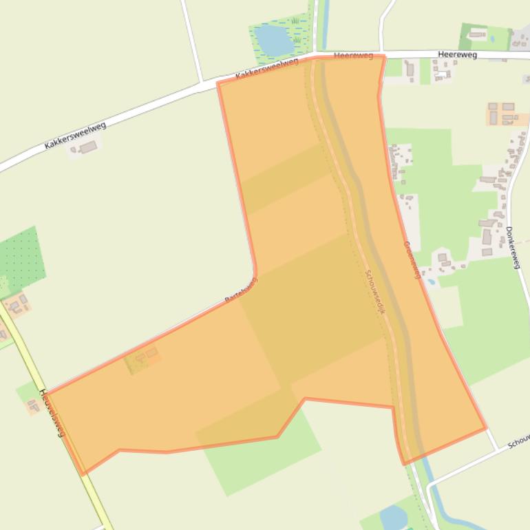 Kaart van postcodegebied 4321TJ.