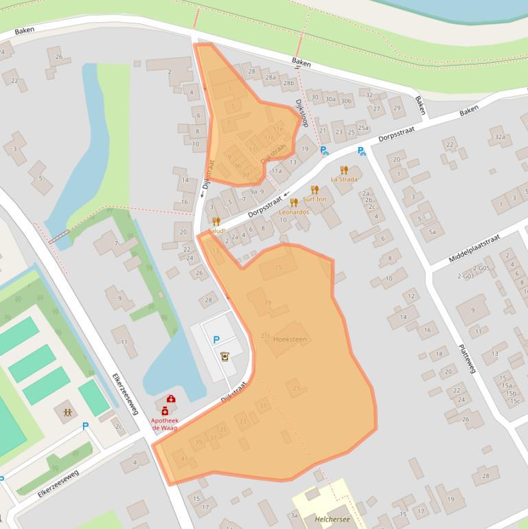 Kaart van postcodegebied 4322AA.