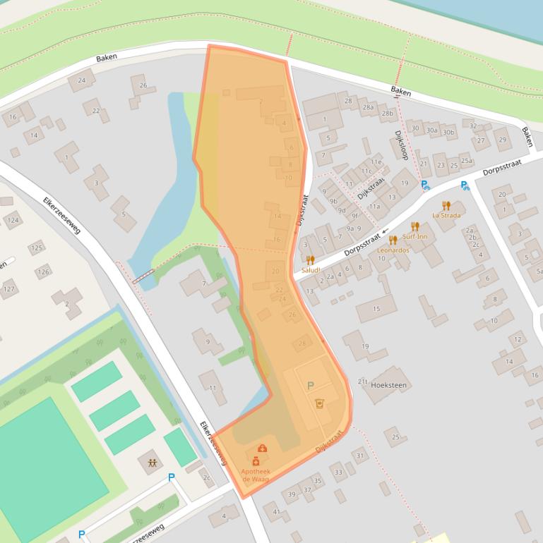 Kaart van postcodegebied 4322AB.