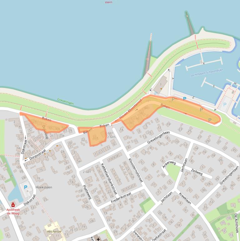 Kaart van postcodegebied 4322AG.