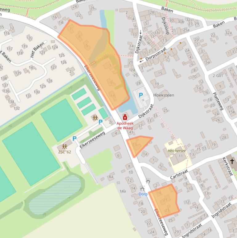 Kaart van postcodegebied 4322AH.