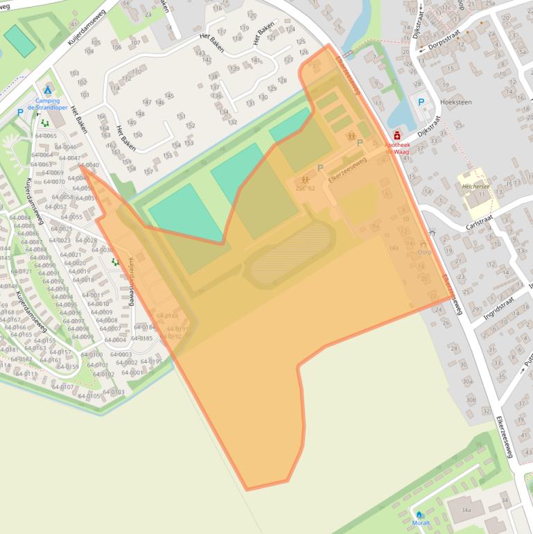 Kaart van postcodegebied 4322AJ.