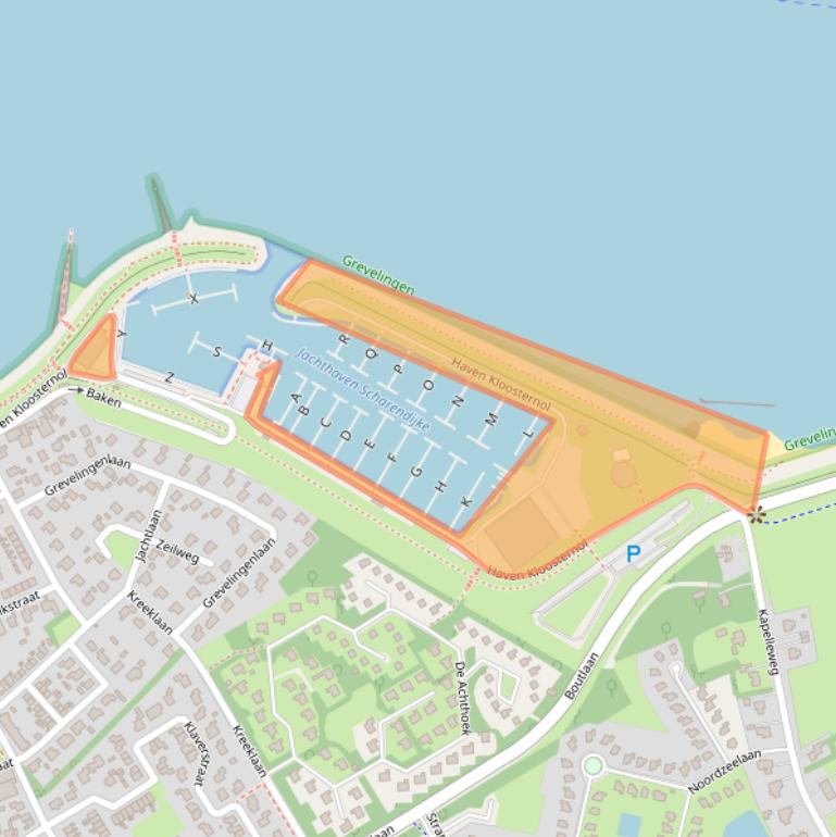 Kaart van postcodegebied 4322AK.