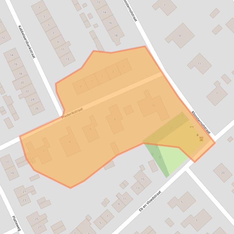 Kaart van postcodegebied 4322BG.