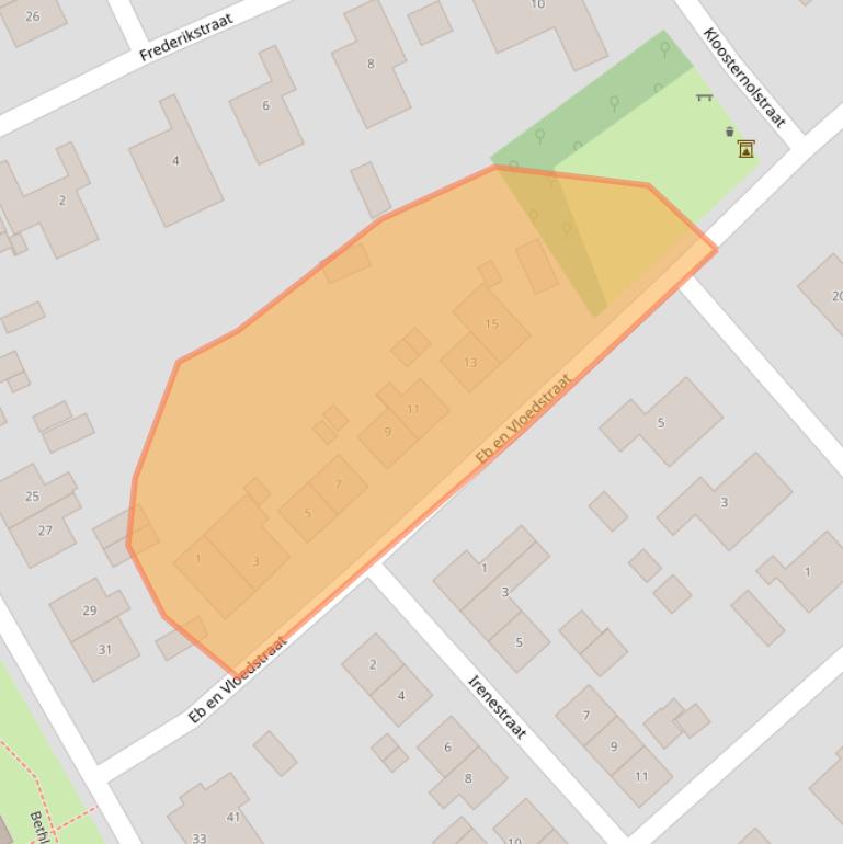 Kaart van postcodegebied 4322BL.