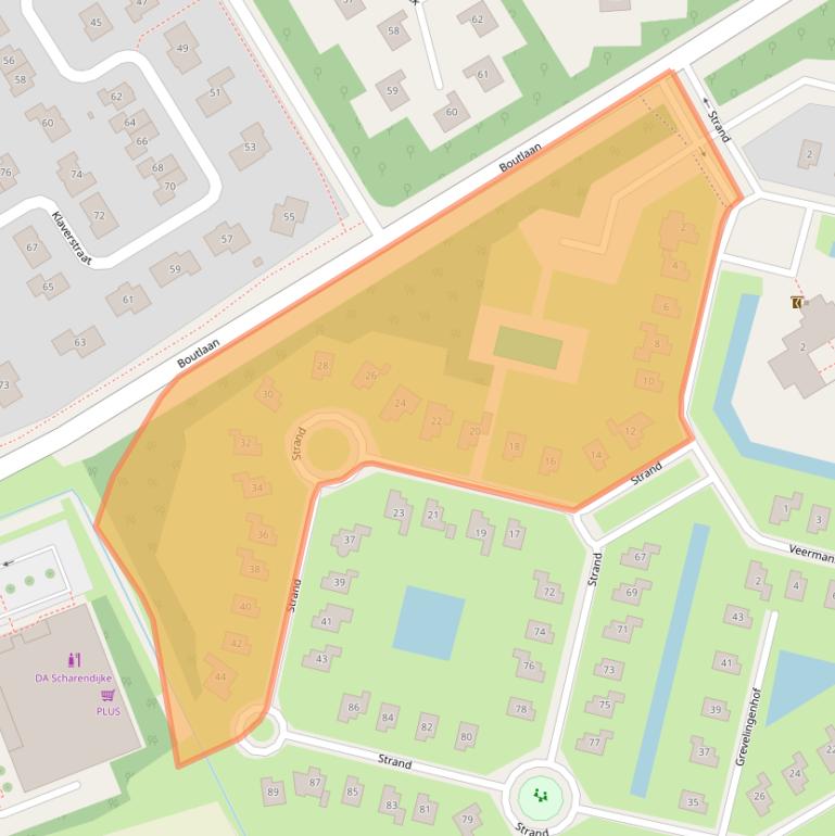 Kaart van postcodegebied 4322DD.