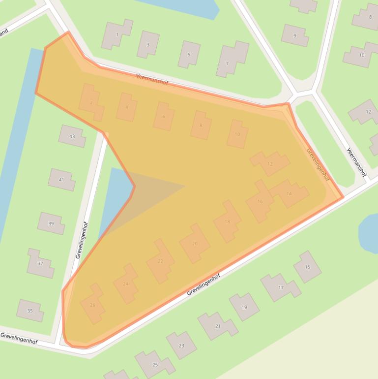 Kaart van postcodegebied 4322DJ.