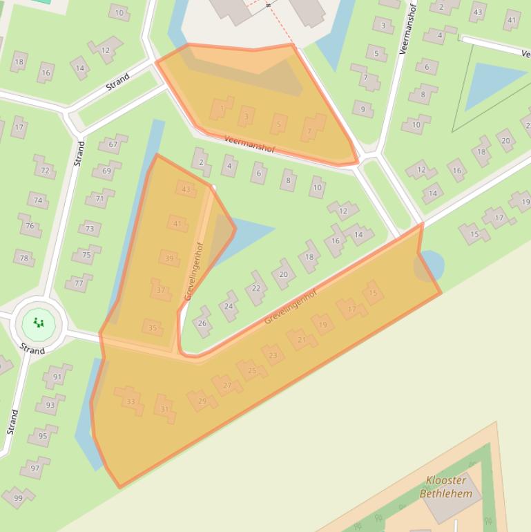 Kaart van postcodegebied 4322DK.