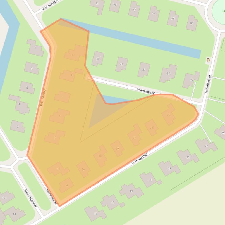 Kaart van postcodegebied 4322DR.