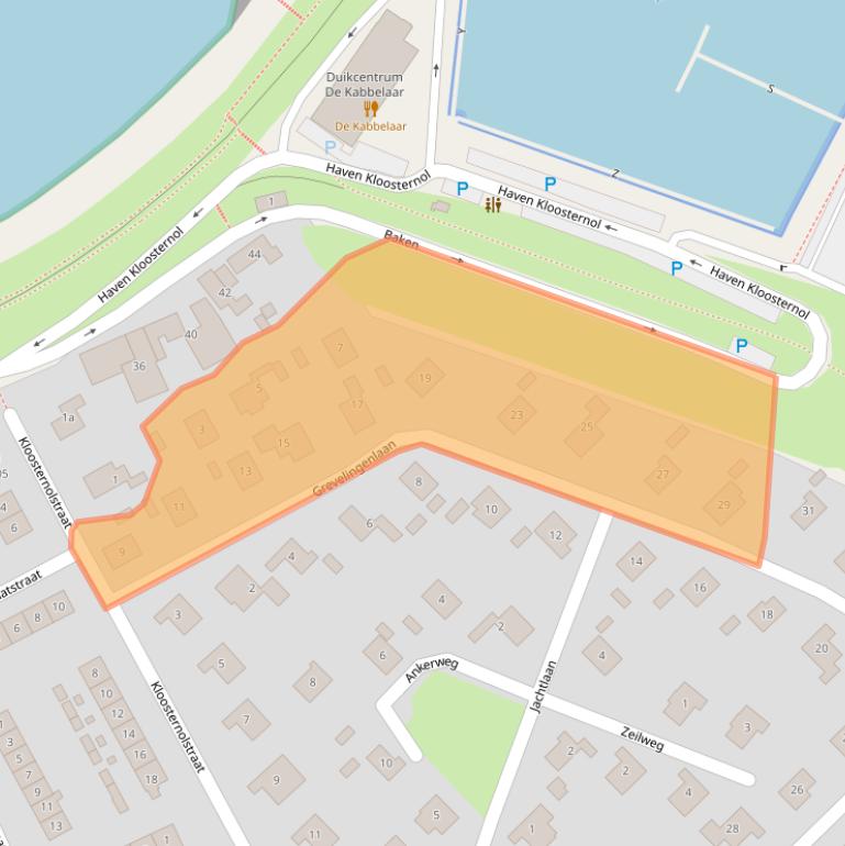 Kaart van postcodegebied 4322EA.