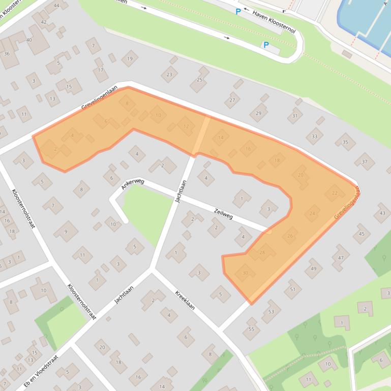 Kaart van postcodegebied 4322EC.