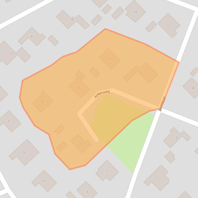 Kaart van postcodegebied 4322ED.