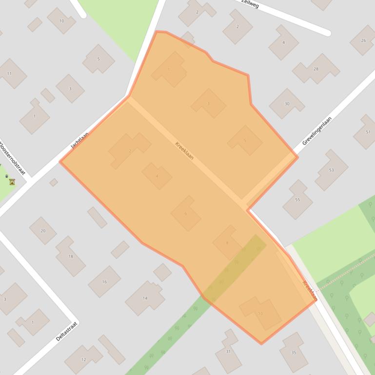 Kaart van postcodegebied 4322EG.