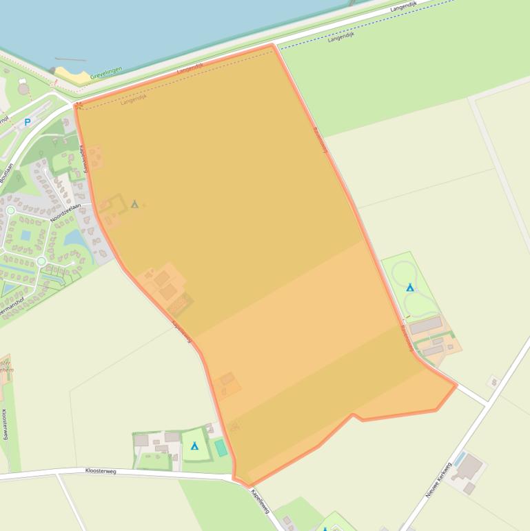 Kaart van postcodegebied 4322NE.