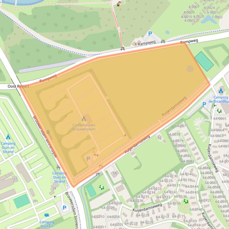 Kaart van postcodegebied 4322NL.