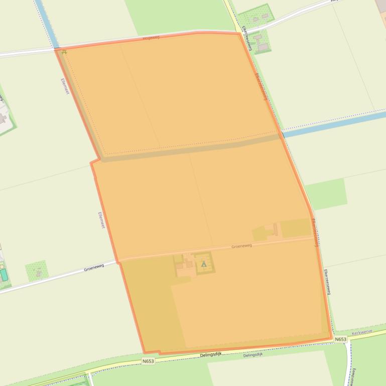 Kaart van postcodegebied 4322TA.