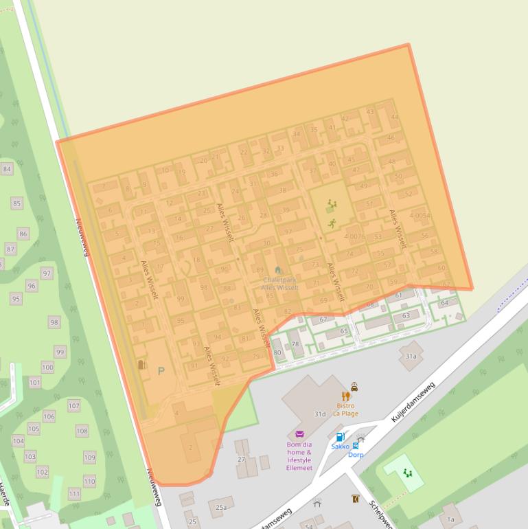 Kaart van postcodegebied 4323LD.