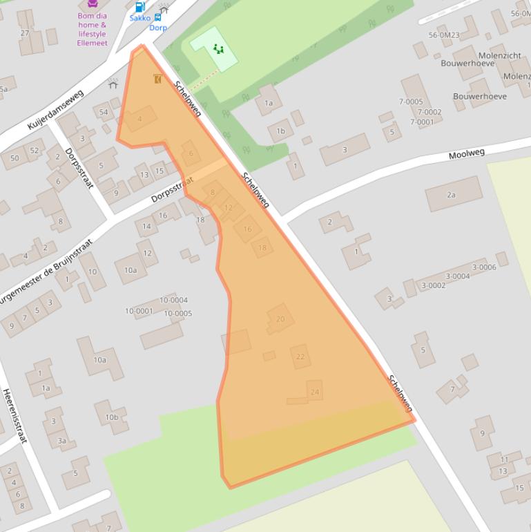 Kaart van postcodegebied 4323LN.