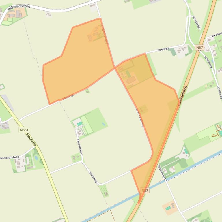 Kaart van postcodegebied 4323LP.