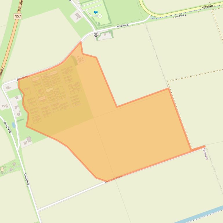 Kaart van postcodegebied 4323NA.