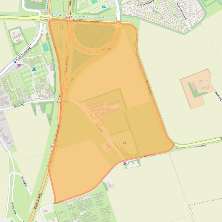 Kaart van postcodegebied 4323NB.